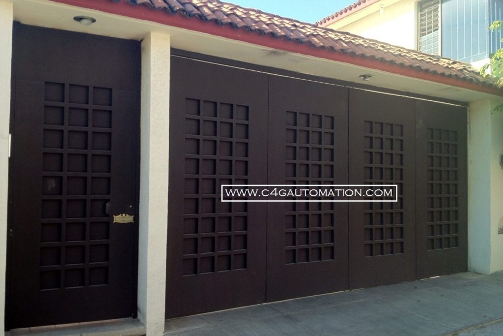 Automatic motorised residential bi folding garage doors manufacturers